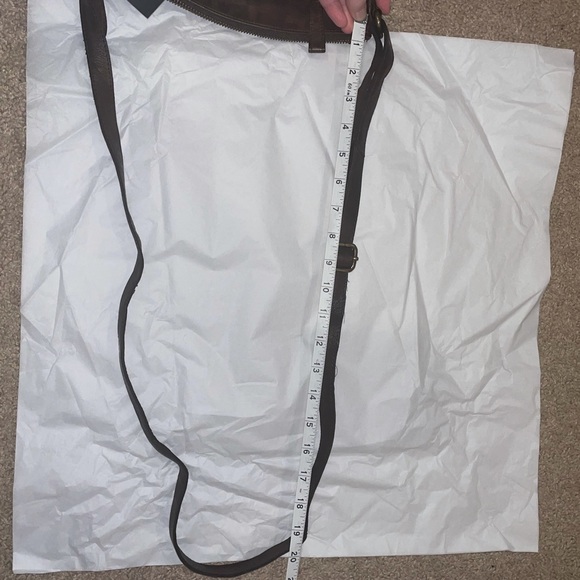 DARK BROWN LEATHER SATCHEL CROSS BODY - Picture 8 of 10